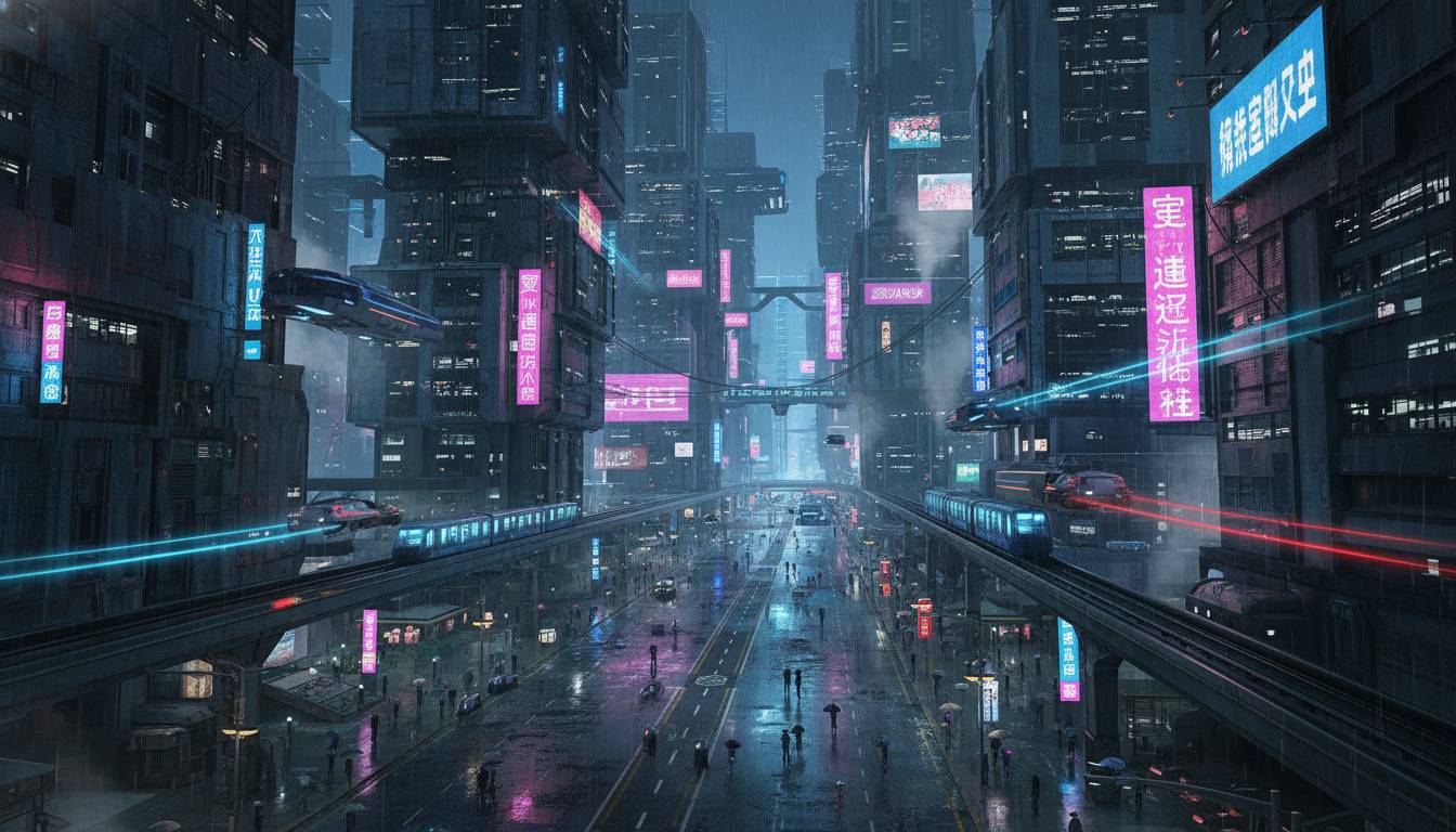 Original cyberpunk city