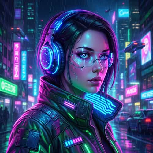 Cyberpunk Girl Portrait